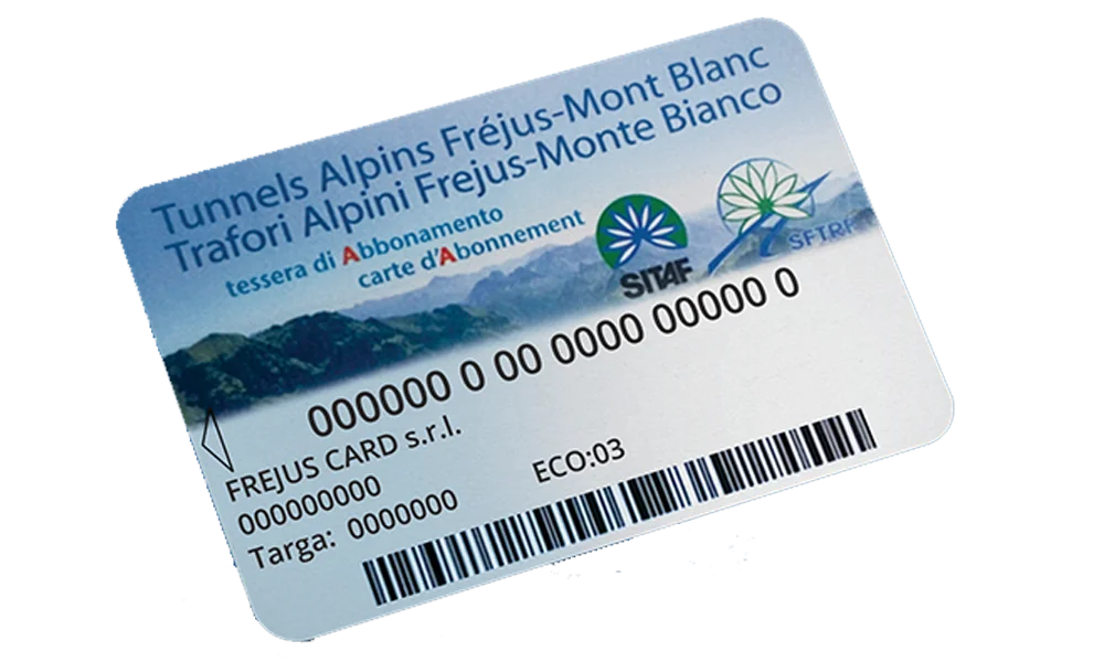 Frejus Card für die Maut der Alpentunnel